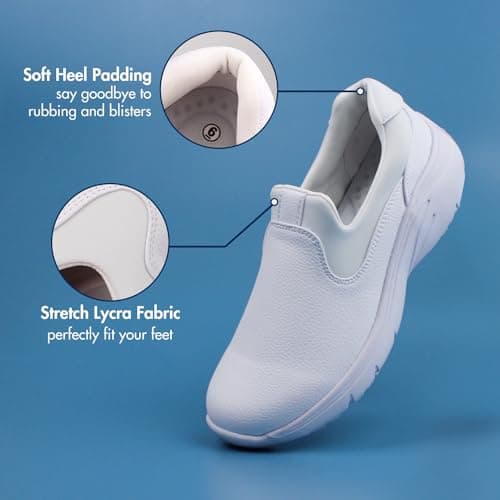 Hawkwell Women's Lightweight Nursing Shoes Comfortable Slip Resistant Work Shoes