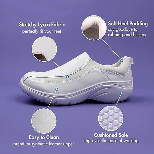 Women's Lightweight Slip Resistant Nursing Work Shoes
