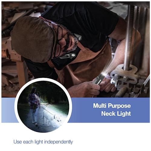 EZRED Anywear Bright Magnetic Neck Light 2-pack with Detachable Lights