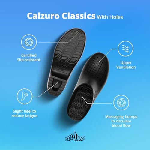 Autoclavable Clogs with Upper Ventilation, Made in Italy, Non Slip Nursing Shoes, Eco Friendly Rubber