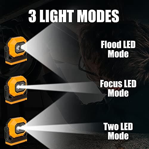 Rechargeable LED Work Light with 3 Modes (1 PCS)