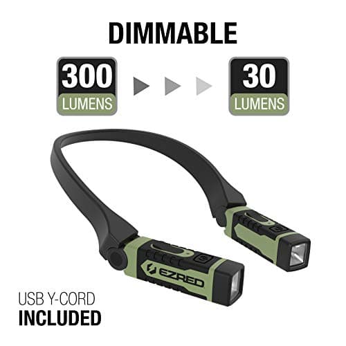 EZRED Anywear Rechargeable Neck Light for Hands-Free Lighting, Soft Green
NK10 Anywear Neck Light for Hands-Free Lighting, Red and Black