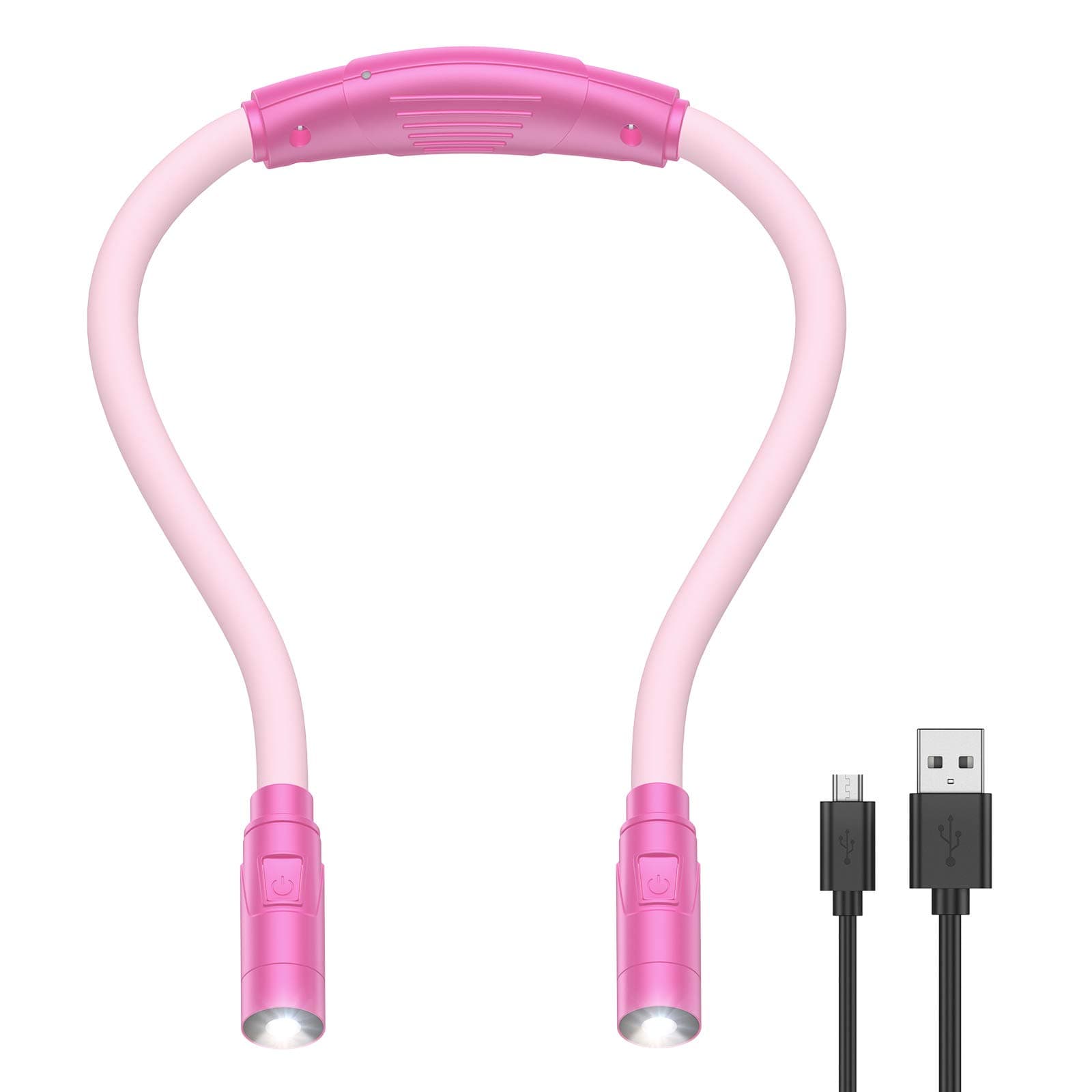 Upgraded LED Neck Reading Light with 3 Colors and Adjustable Brightness